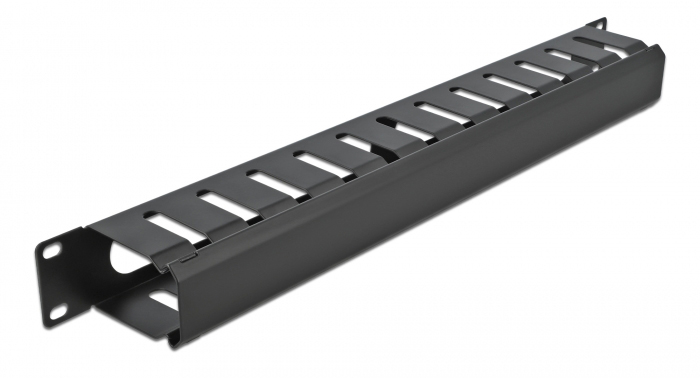66550.jpg DELOCK cable management 66550 για rack 19"/1U, μεταλλικό, μαύρο