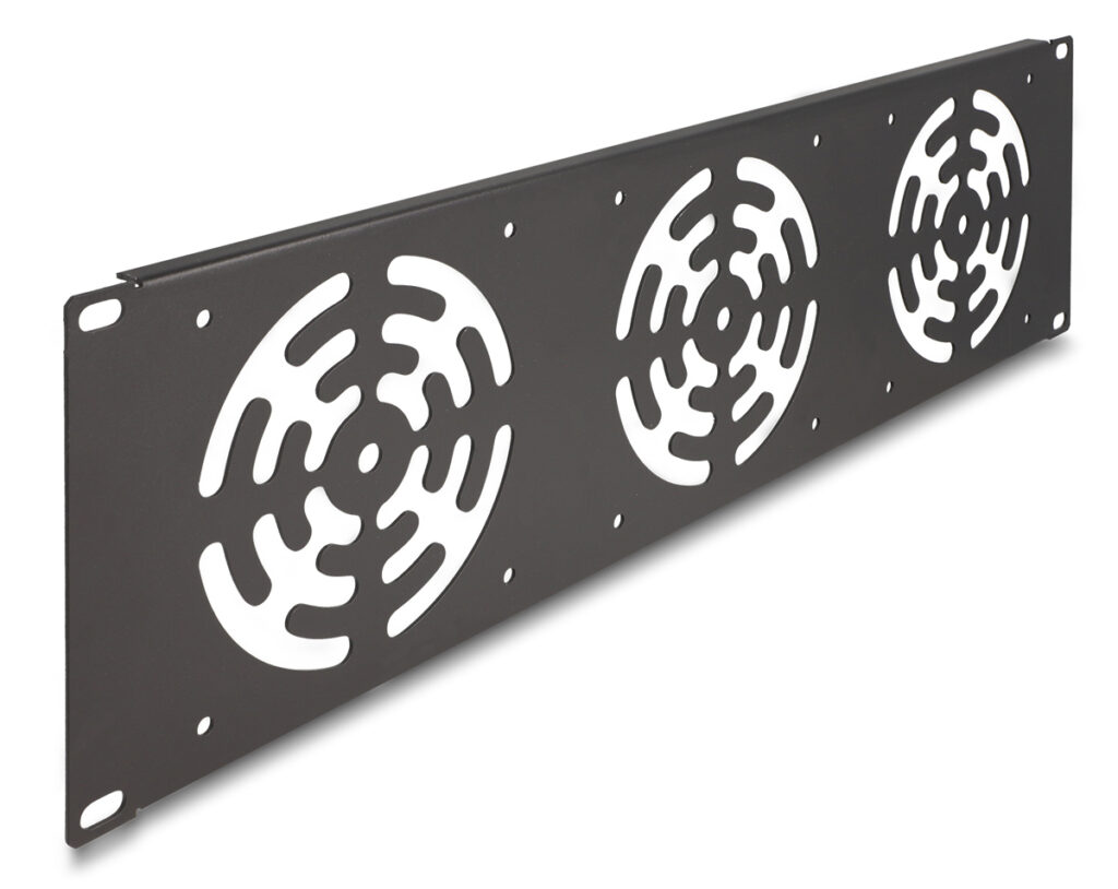 DELOCK κάλυμμα για 3x 120mm ανεμιστήρες 66747 για rack 19"/3U, μεταλλικό, μαύρο