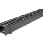 DELOCK cable management 67022 για rack 19"/1U, 3 ανοίγματα, μεταλλικό/πλαστικό, μαύρο