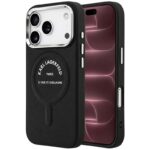 Θήκη TPU Karl Lagerfeld Apple iPhone 18 Pro Max/ 17 Pro Max MagSafe Leather Ring RSG Logo Μαύρο