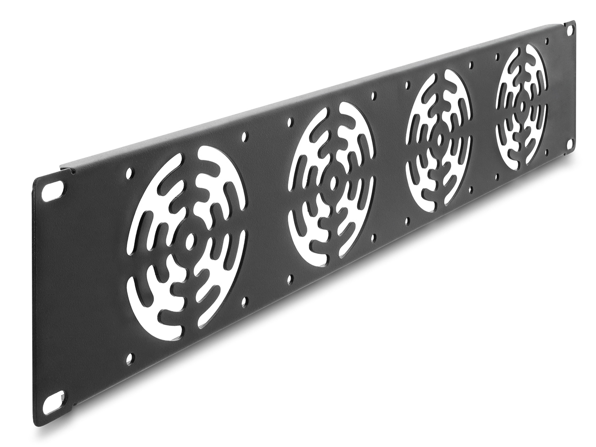 67416.jpg DELOCK κάλυμμα για 4x 80mm ανεμιστήρες 67416 για rack 19"/2U, μεταλλικό, μαύρο