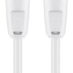GOOBAY καλώδιο κεραίας αρσενικό 68147, <70dB, CCS, 2.5m, λευκό