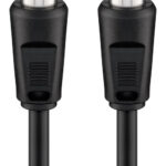 GOOBAY καλώδιο κεραίας αρσενικό 68148, <70dB, CCS, 2.5m, μαύρο