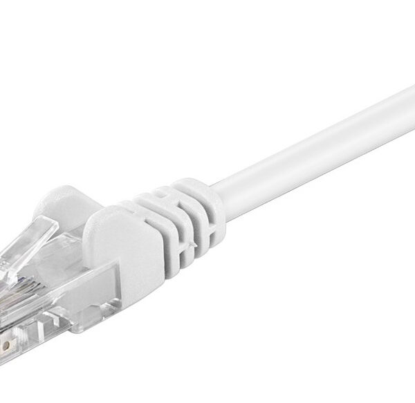 GOOBAY καλώδιο δικτύου 68500, CAT 5e U/UTP, 100 MHz, CCA, 0.5m, λευκό