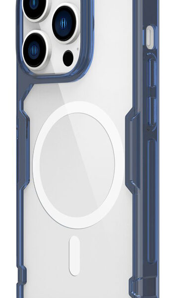 NILLKIN θήκη Nature Pro Magnetic για iPhone 14 Pro, μπλε & διάφανη