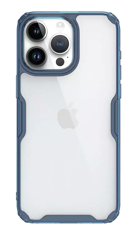 6902048265882.jpg NILLKIN θήκη Nature Pro για iPhone 15 Pro Max, διάφανη-μπλε
