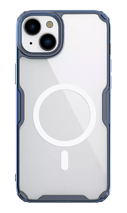6902048265905.jpg NILLKIN θήκη Nature Pro Magnetic για iPhone 15, διάφανη-μπλε