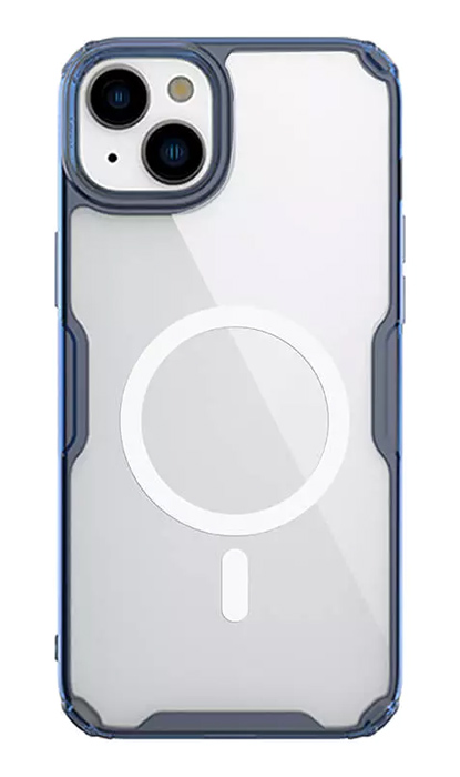 6902048265943.jpg NILLKIN θήκη Nature Pro Magnetic για iPhone 15 Plus, διάφανη-μπλε