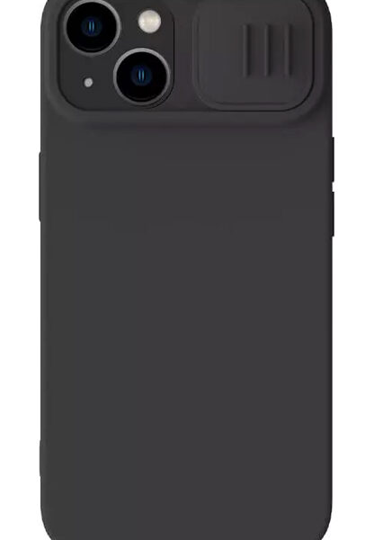 NILLKIN θήκη CamShield Silky Silicone για iPhone 15 Plus, μαύρη