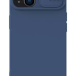 NILLKIN θήκη CamShield Silky Silicone για iPhone 15 Plus, μπλε