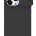 NILLKIN θήκη CamShield Silky Silicone για iPhone 15 Pro, μαύρη