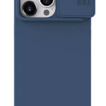 NILLKIN θήκη CamShield Silky Silicone για iPhone 15 Pro, μπλε