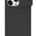 NILLKIN θήκη CamShield Silky Magnetic Silicone, iPhone 15 Pro Max, μαύρη