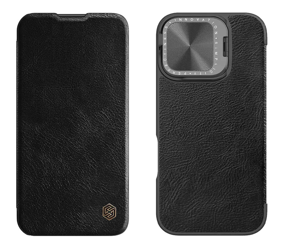 6902048281967.jpg NILLKIN θήκη Qin Prop Leather για iPhone 16 Pro, δερμάτινη, μαύρη
