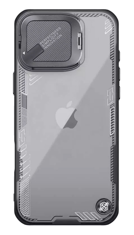 6902048286986.jpg NILLKIN θήκη Iceblade Prop για iPhone 16 Pro, διάφανη-μαύρη