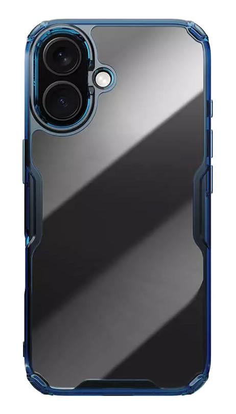 6902048287235.jpg NILLKIN θήκη Nature TPU Pro για iPhone 16 Plus, διάφανη-μπλε