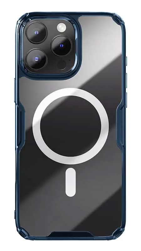 6902048287297.jpg NILLKIN θήκη Nature TPU Pro Magnetic για iPhone 16 Pro, διάφανη-μπλε