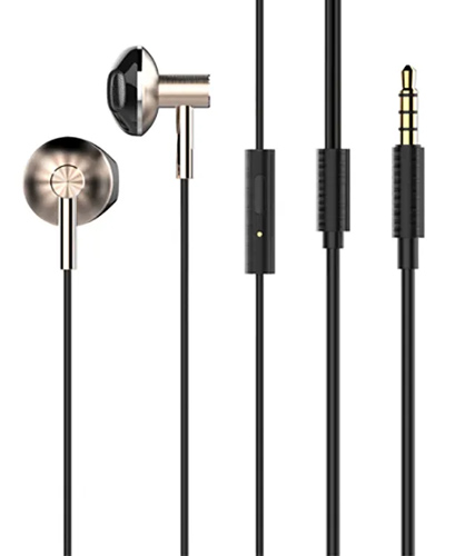 6933138600696.jpg LDNIO earphones με μικρόφωνο HP09, 3.5mm σύνδεση, Φ13mm, 1.2m, ροζ χρυσό