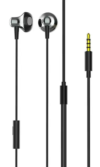 6933138600702.jpg LDNIO earphones με μικρόφωνο HP08, 3.5mm σύνδεση, Φ13mm, 1.2m, γκρι