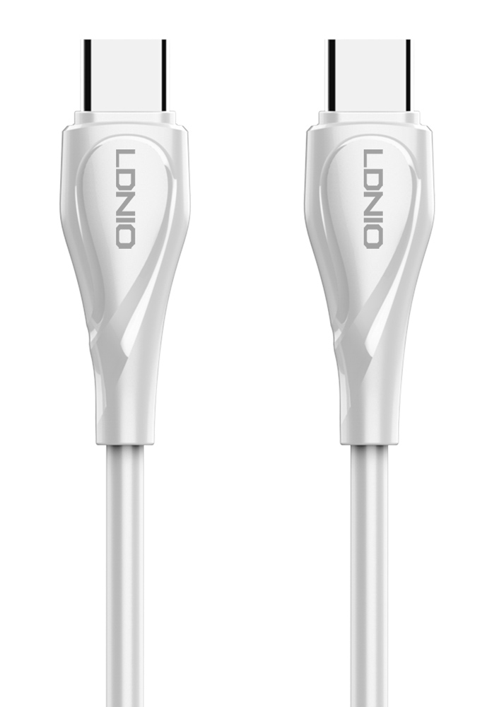 6933138601099.jpg LDNIO καλώδιο USB-C σε USB-C LC611C, 65W PD, 1m, λευκό