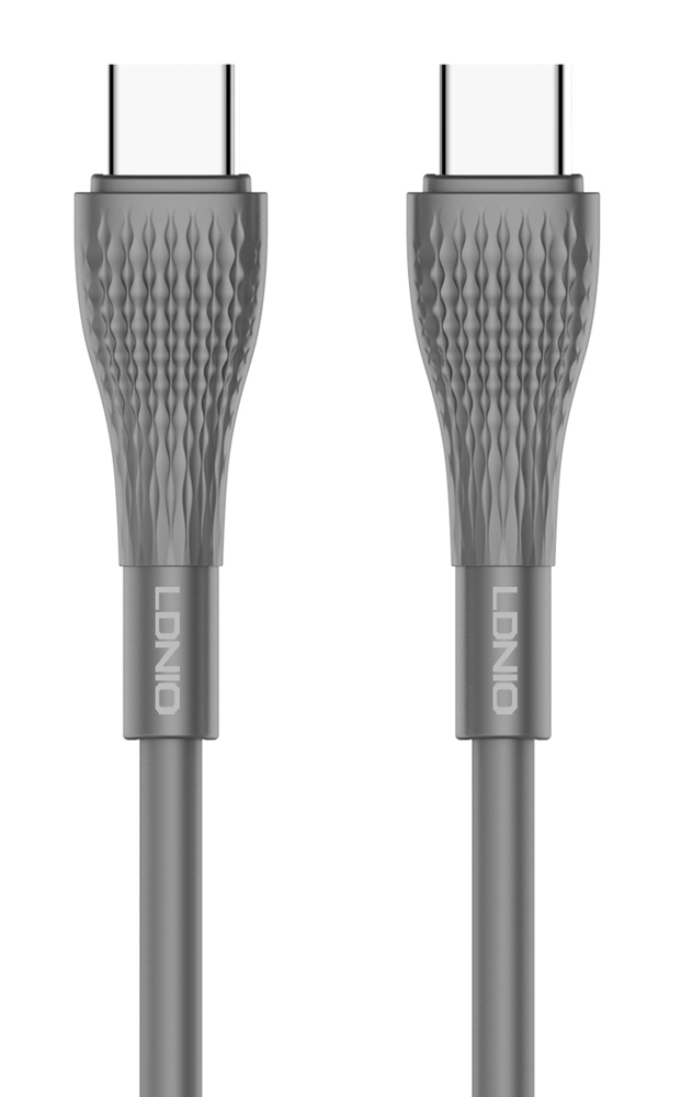 6933138601273.jpg LDNIO καλώδιο USB-C σε USB-C LC671C, 65W PD, 1m, γκρι