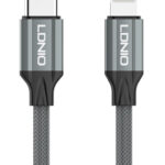 LDNIO καλώδιο Lightning σε USB-C LC441I, 30W PD, 1m, γκρι