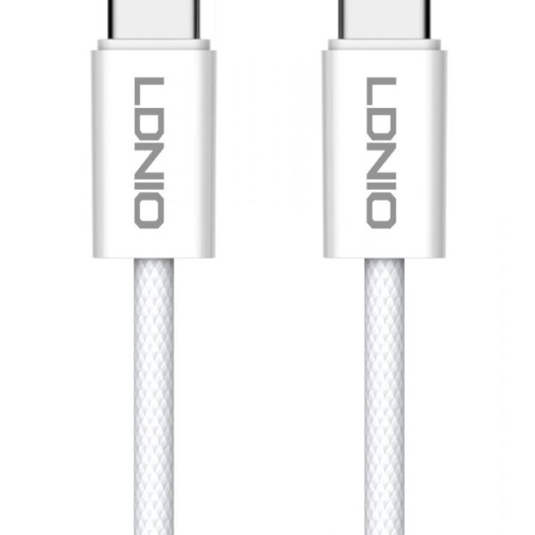 LDNIO καλώδιο USB-C LC901C, 65W PD, 480Mbps, 1m, λευκό