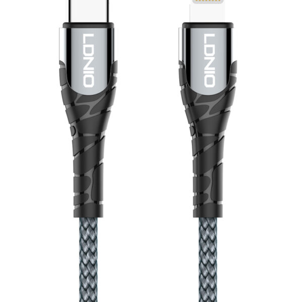 LDNIO καλώδιο Lightning σε USB-C LC111, 30W PD, 1m, γκρι