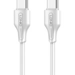 LDNIO καλώδιο USB-C σε USB-C LC121C, 65W PD, 1m, λευκό