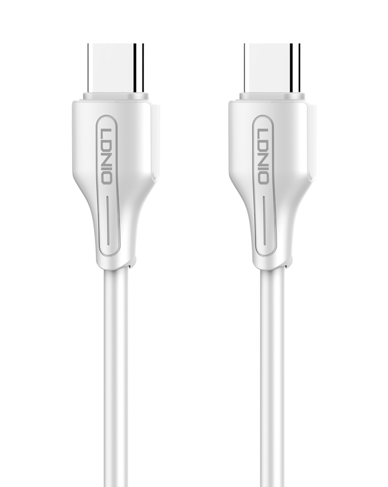6933138691342.jpg LDNIO καλώδιο USB-C σε USB-C LC121C, 65W PD, 1m, λευκό