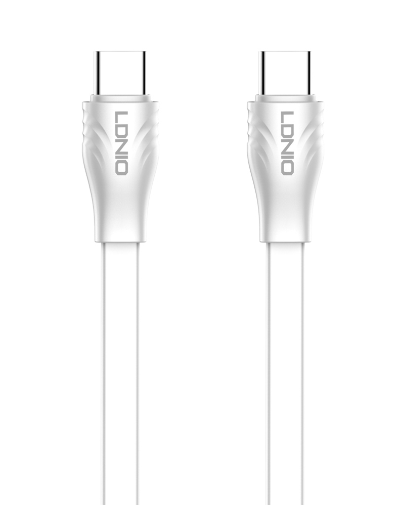6933138691373.jpg LDNIO καλώδιο USB-C σε USB-C LC131C, 65W PD, 1m, λευκό
