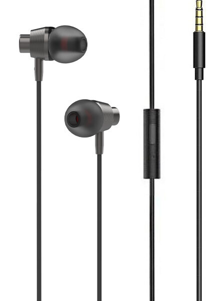 LDNIO earphones με μικρόφωνο HP05, 3.5mm σύνδεση, Φ10mm, 1.2m, γκρι