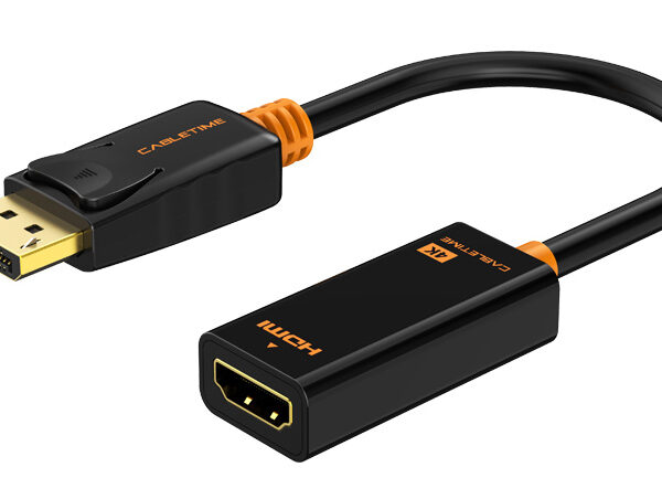 CABLETIME αντάπτορας DisplayPort σε HDMI CT-AV586-01G4K, 4K/30Hz, μαύρος