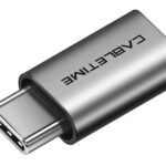 CABLETIME αντάπτορας USB-C σε micro USB CT-CMMCBF-ASG, 480Mbps, γκρι