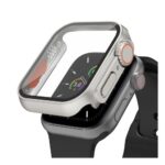 Θήκη PC με Tempered Glass Ahastyle WG115 Apple Watch 7/ 8/ 9 45mm Upgrade σε Ultra Ασημί