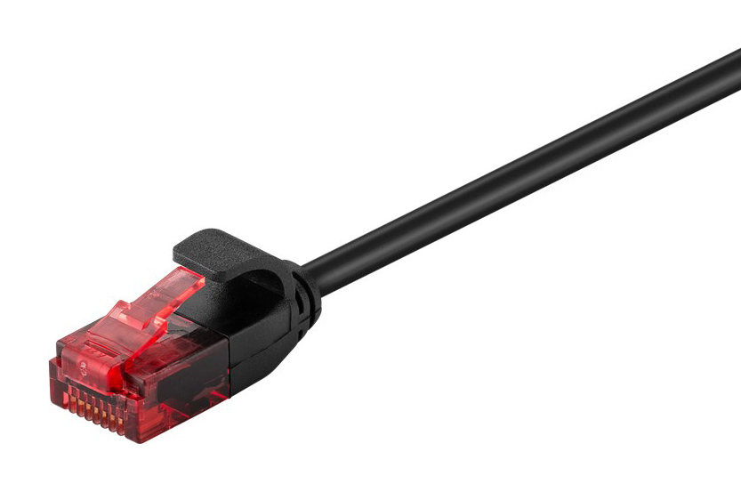 71548.jpg GOOBAY καλώδιο δικτύου 71548, CAT 6 U/UTP, slim, copper, 250MHz, 0.25m, μαύρο