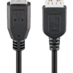 GOOBAY καλώδιο προέκτασης USB 74149, 5Gbps, USB 3.0, 15W, 2m, μαύρο