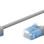 GOOBAY καλώδιο δικτύου 74220, CAT 6A U/UTP, ultra slim, copper, 500MHz, 0.25m, γκρι