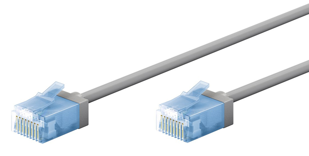 74220.jpg GOOBAY καλώδιο δικτύου 74220, CAT 6A U/UTP, ultra slim, copper, 500MHz, 0.25m, γκρι