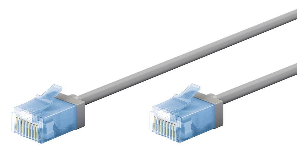 74223.jpg GOOBAY καλώδιο δικτύου 74223, CAT 6A U/UTP, ultra slim, copper, 500MHz, 2m, γκρι