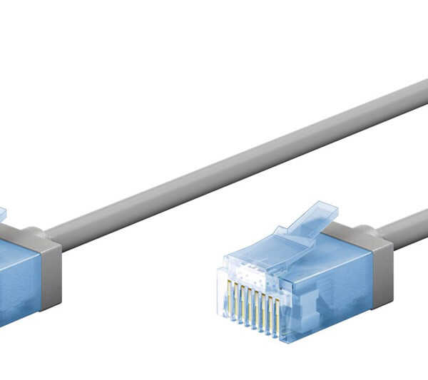 GOOBAY καλώδιο δικτύου 74226, CAT 6A U/UTP, ultra slim, copper, 500MHz, 7.5m, γκρι