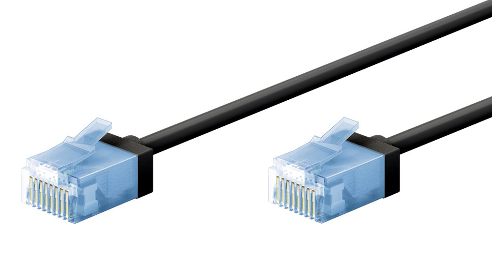 74231.jpg GOOBAY καλώδιο δικτύου 74231, CAT 6A U/UTP, ultra slim, copper, 500MHz, 0.25m, μαύρο