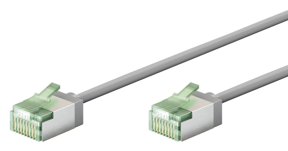 74349.jpg GOOBAY καλώδιο δικτύου 74349, CAT 8.1 U/FTP, ultra slim, copper, 40Gbps, 5m, γκρι