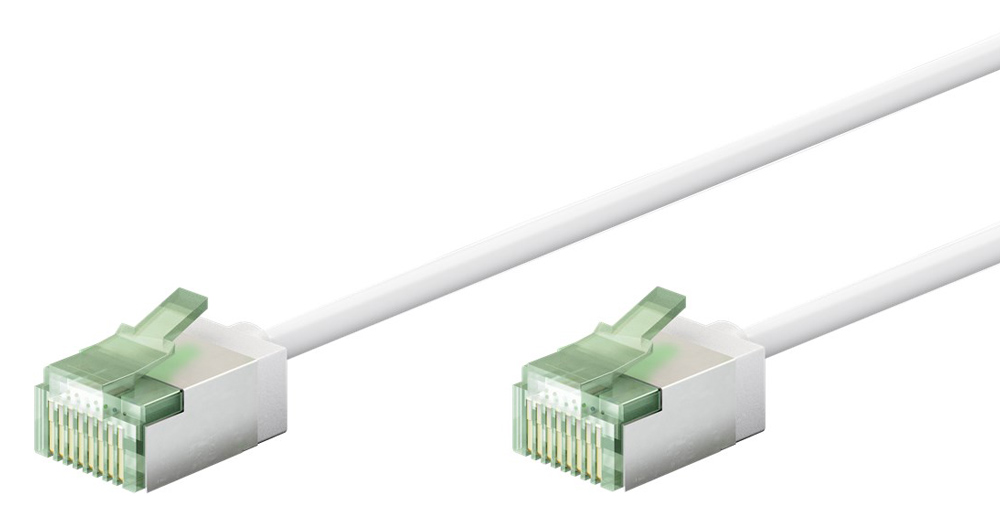 74361.jpg GOOBAY καλώδιο δικτύου 74361, CAT 8.1 U/FTP, ultra slim, copper, 40Gbps, 2m, λευκό
