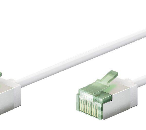 GOOBAY καλώδιο δικτύου 74363, CAT 8.1 U/FTP, ultra slim, copper, 2000MHz, 5m, λευκό
