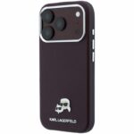 Θήκη PU Karl Lagerfeld Magsafe Apple iPhone 18 Pro Max/ 17 Pro Max Grained Leather Karl & Choupette Heads Μπορντώ