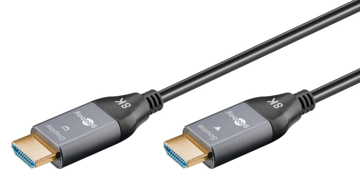 76274.jpg GOOBAY καλώδιο HDMI 2.1 76274 με Ethernet, AOC, 8K/60Hz, 48 Gbps, 10m, μαύρο