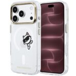 Θήκη PC/TPU Karl Lagerfeld Magsafe Apple iPhone 18 Pro Max/ 17 Pro Max IML Peekaboo Print & Metal Frame Choupette Διάφανο