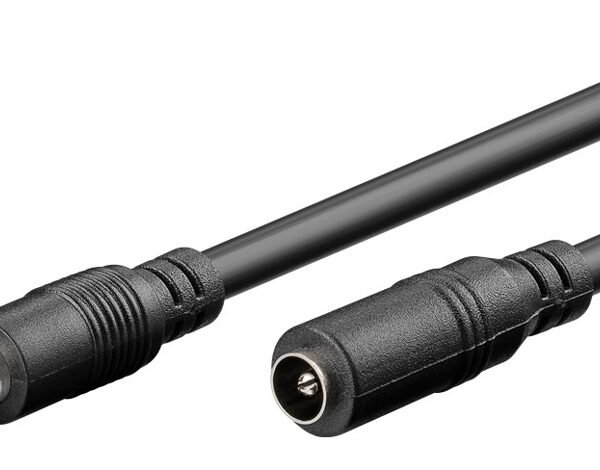 GOOBAY καλώδιο προέκτασης τροφοδοσίας 76671, 5.5x2.1mm, 5m, μαύρο