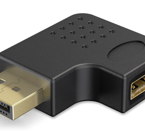 GOOBAY αντάπτορας DisplayPort 77131, 8K/144Hz, γωνιακός, μαύρος